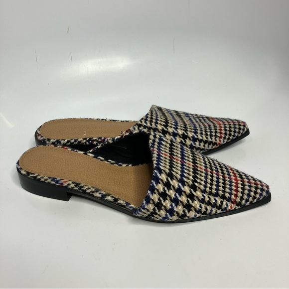 ASOS plaid pointed toe mules size 6 - Picture 4 of 8